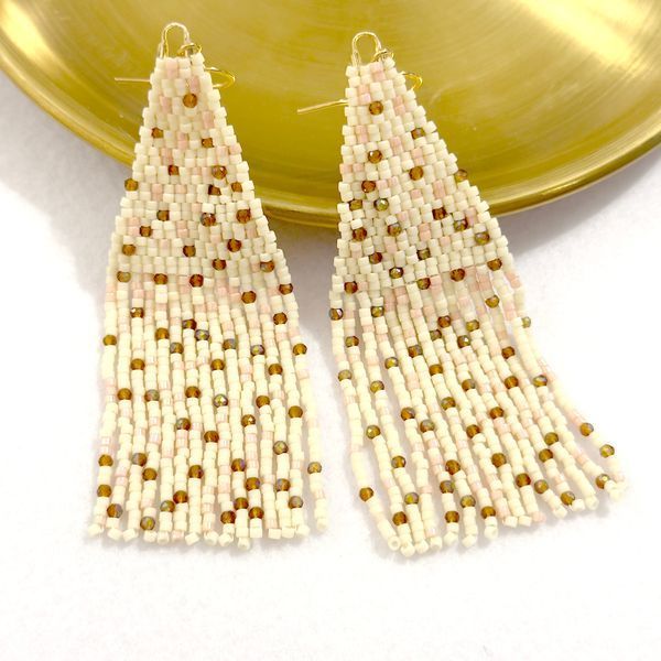 Seed Bead Sparkling Earrings | Handmade Statement Jewelry