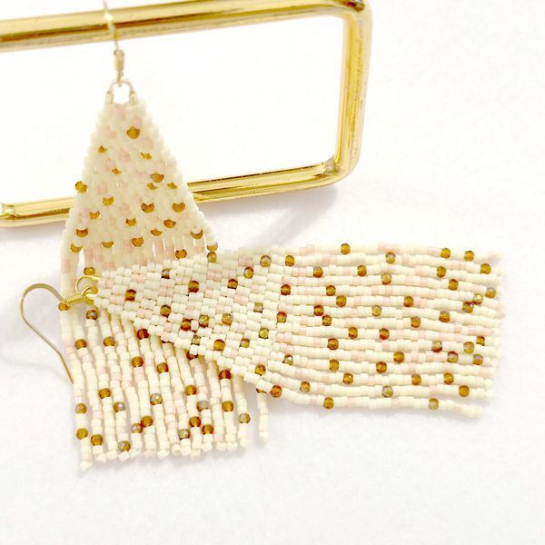 Seed Bead Sparkling Earrings | Handmade Statement Jewelry