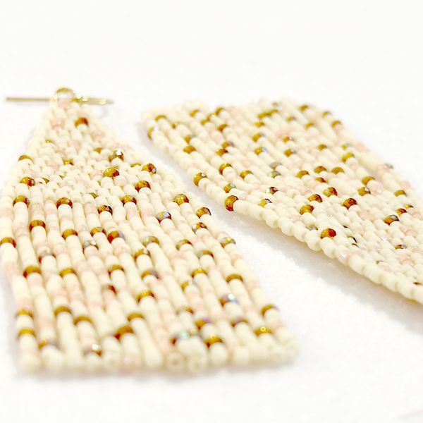 Seed Bead Sparkling Earrings | Handmade Statement Jewelry