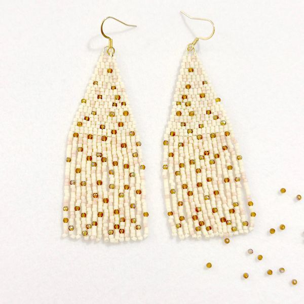Seed Bead Sparkling Earrings | Handmade Statement Jewelry