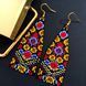 Colorful Seed Bead Earrings, Handmade Boho Chic Jewelry