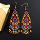 Colorful Seed Bead Earrings, Handmade Boho Chic Jewelry