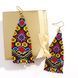 Colorful Seed Bead Earrings, Handmade Boho Chic Jewelry