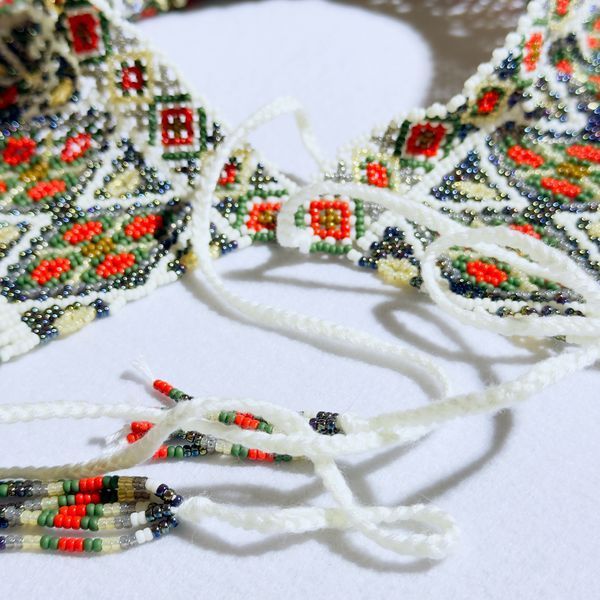 Colorful Ukrainian Statement Necklace, Handmade Ethnic Beaded Collar
