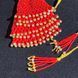 Ukrainian Sylyanka Red Necklace, Handmade Gerdan Choker with Yellow Agate