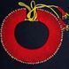 Ukrainian Sylyanka Red Necklace, Handmade Gerdan Choker with Yellow Agate