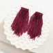 Bordo Miyuki Fringe Dainty Stud Earrings
