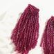 Bordo Miyuki Fringe Dainty Stud Earrings