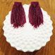 Bordo Miyuki Fringe Dainty Stud Earrings