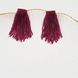 Bordo Miyuki Fringe Dainty Stud Earrings