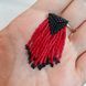 Red and Black Stud Dangle Earrings, Statement Vintage Quirky Small Earrings