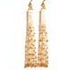 Beige Gold Beaded Earrings