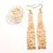 Beige Gold Beaded Earrings