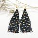 Black Earrings with Colorful Sparkle, Miyuki Seed Bead Long Dangle Jewelry
