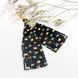 Black Earrings with Colorful Sparkle, Miyuki Seed Bead Long Dangle Jewelry