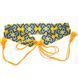 Yellow Blue Sylyanka Ukrainian Choker Necklaces, Folk Beaded Jewelry