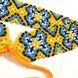 Yellow Blue Sylyanka Ukrainian Choker Necklaces, Folk Beaded Jewelry