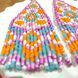 Gentle Beaded Fringe Earrings, Colorful Bohemian Seed Beads Jewelry