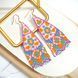 Gentle Beaded Fringe Earrings, Colorful Bohemian Seed Beads Jewelry