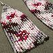 Cherry Blossom Beaded Earrings, Pink Floral Fringe Boho Jewelry